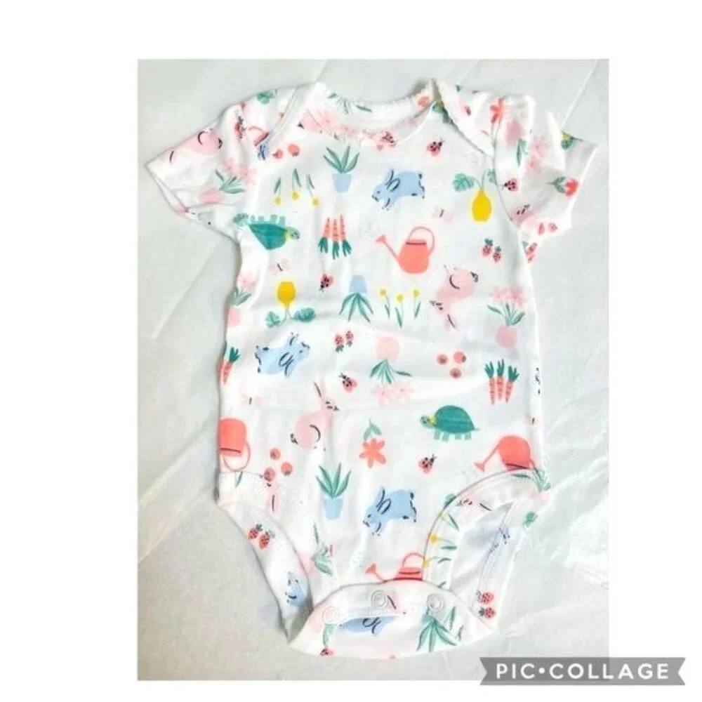Carter’s Baby girl 3 Pc Set Body Suit, Shorts, Blouse Set 3 M (#5501)